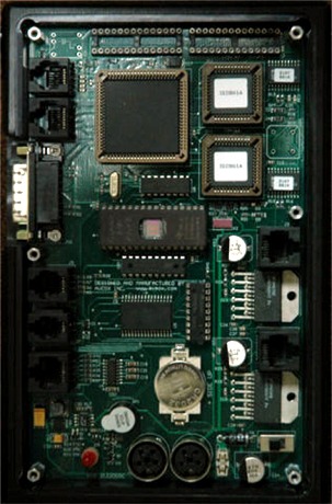 Picture of first version of PCB with displays remove